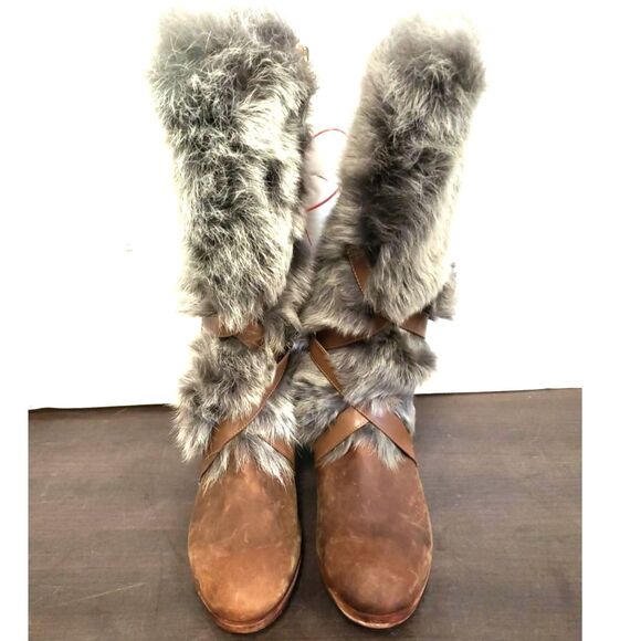 EMU Australia Bauxite Hi Brown Leather and Fur Boots - Size 7 - NWT - Picture 4 of 6